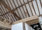 IMG 0097  Looking up to my study, with the wooden beams waiting for the glass